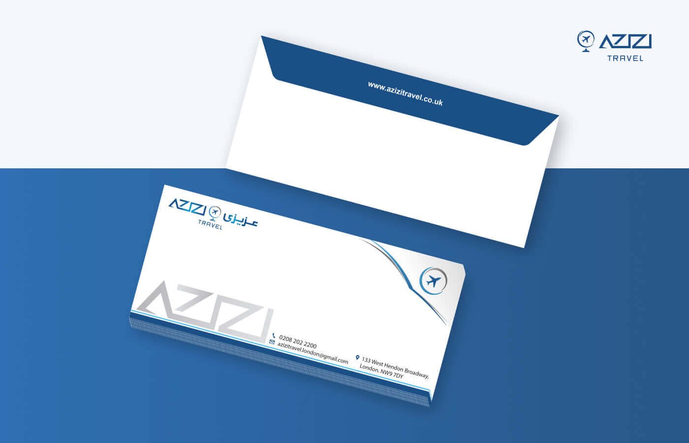 Letterhead for Azizi Travels in United Kingdom