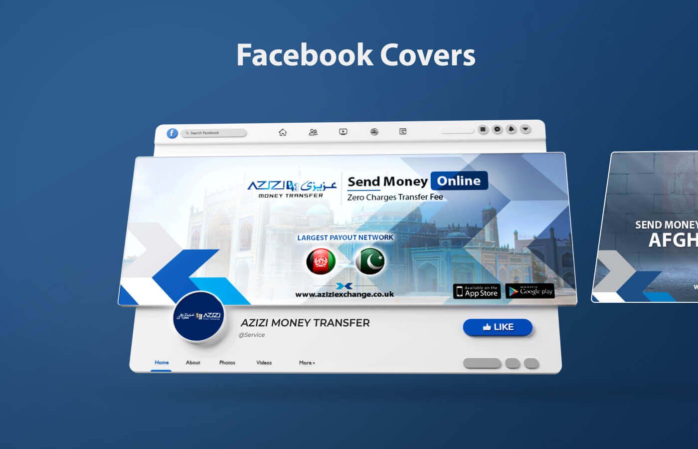 Social media branding for Azizi Money transfer in United Kingdom