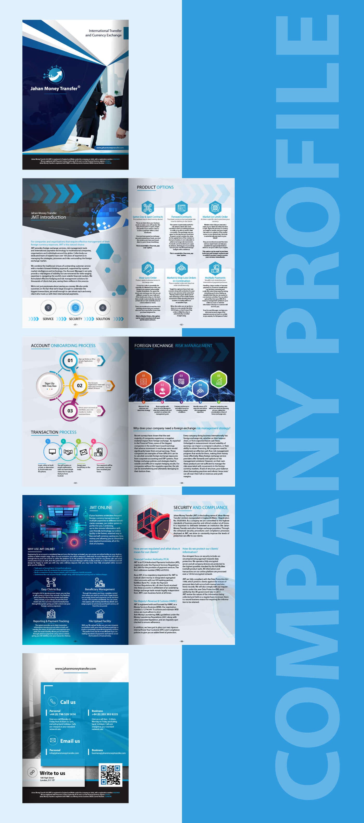 Company profiles booklets for Jahan Money Transfer in United Kingdom