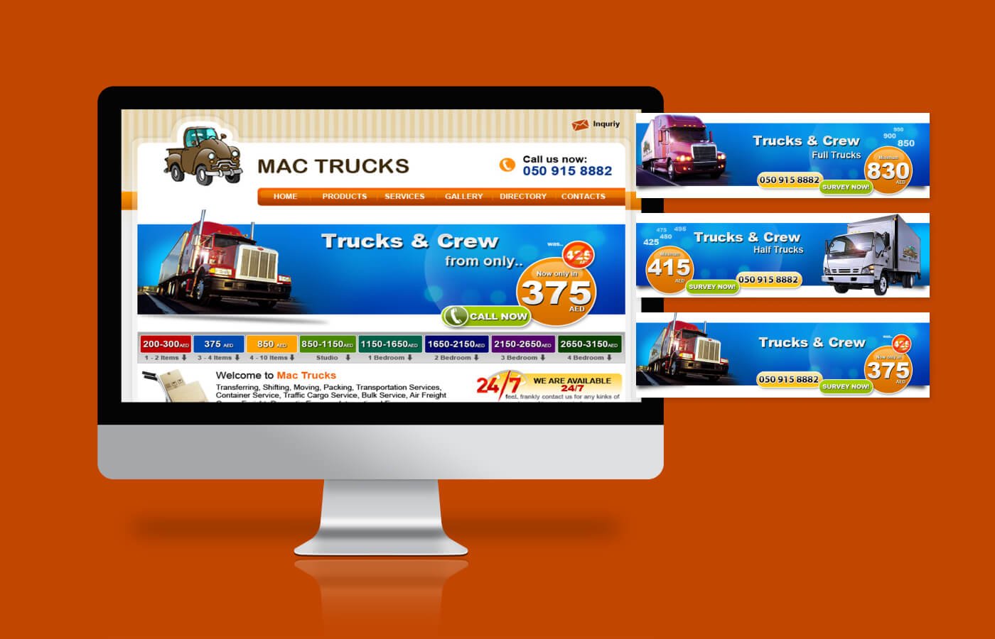 Website for Mac Trucks in United Arab Emirates