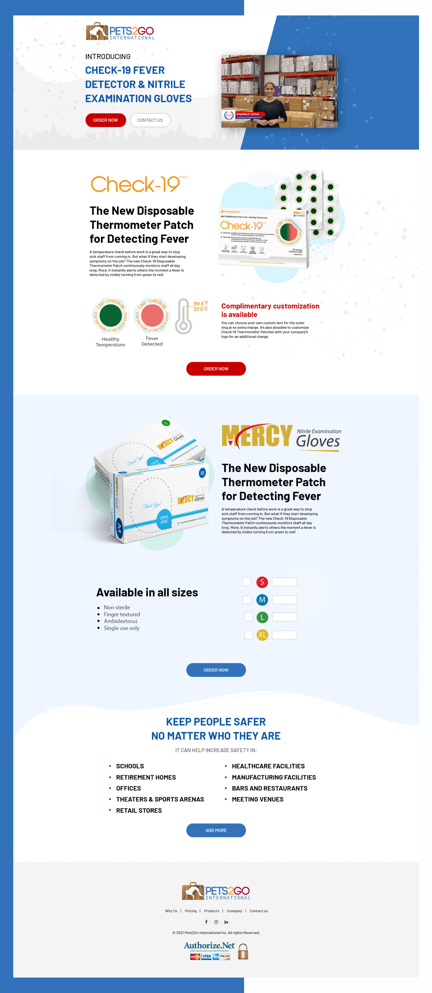 Website for Mercy Gloves in United States