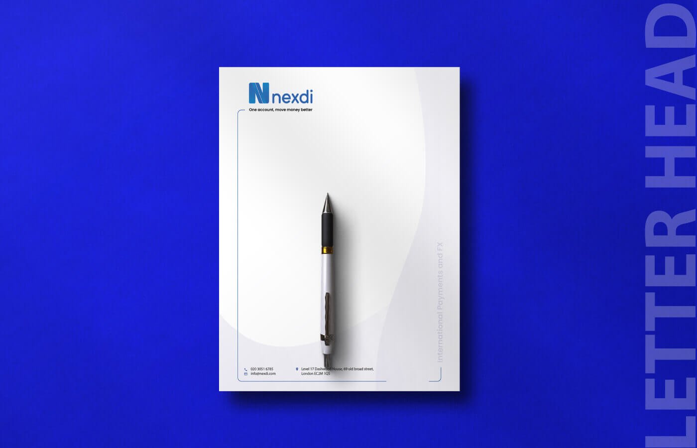Letterhead for Nexdi Money Transfer in United Kingdom