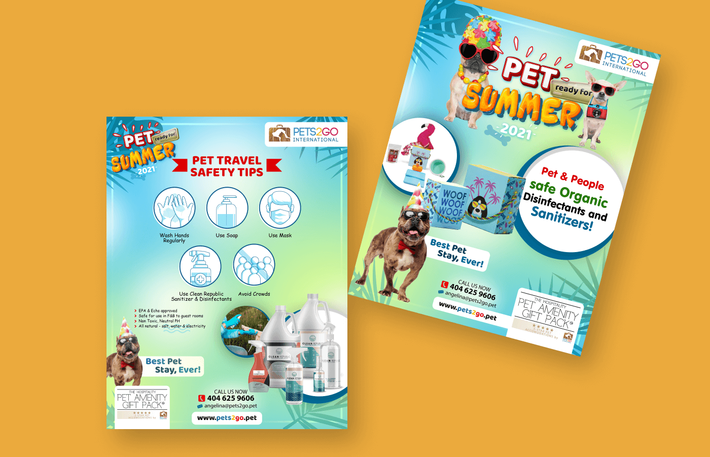 Brochure for PETS2GO International in United States