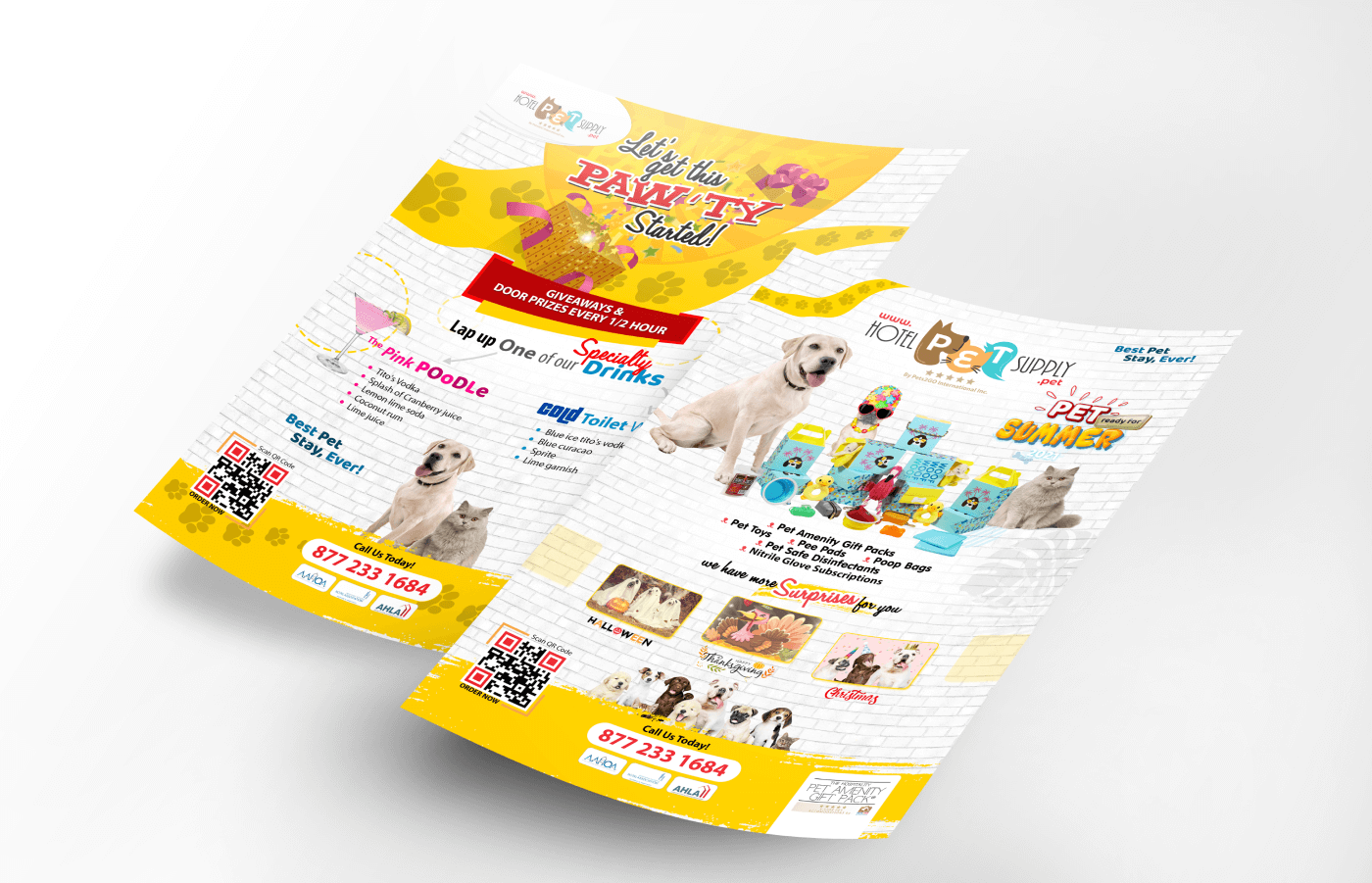 Flyers posters for Hotel Pet Supply in United States