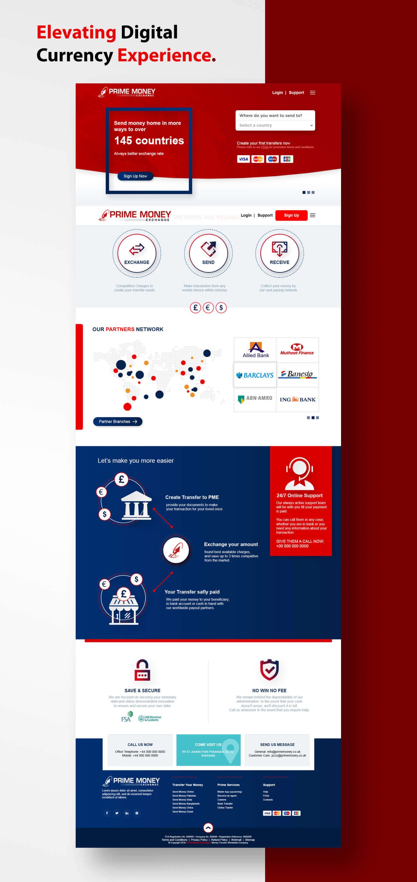 Website for Prime Money Exchange in United Kingdom