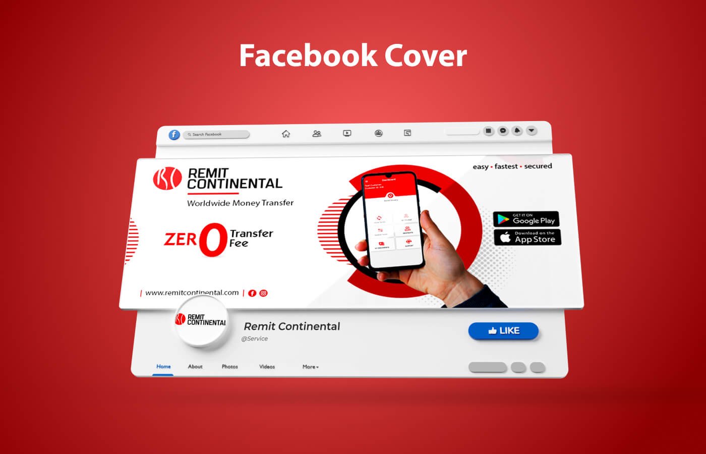 Social media branding for Remit Continental in United Kingdom