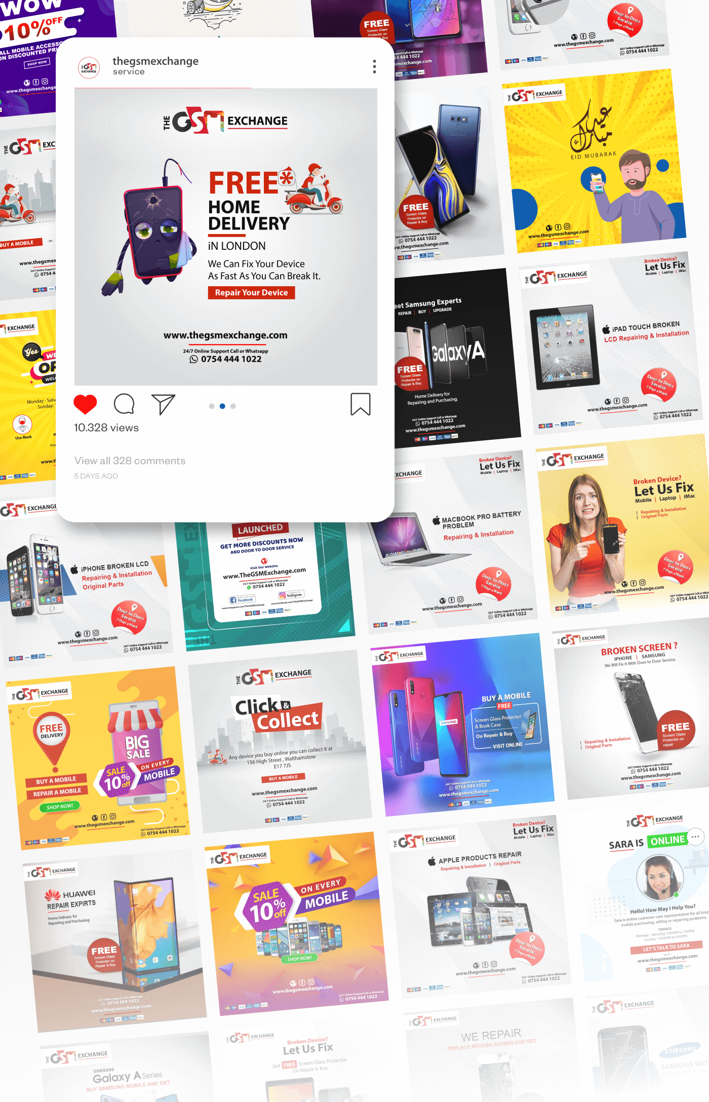 Social media branding for The GSM Exchange in United Kingdom