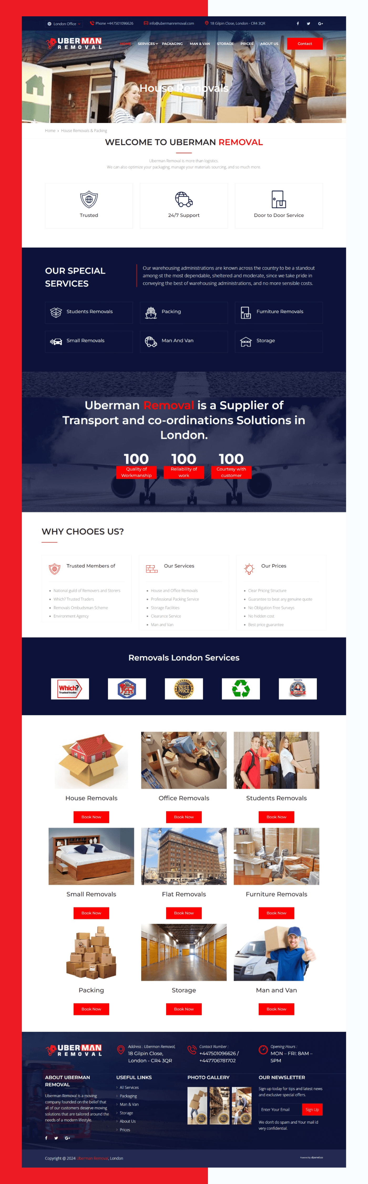 Website for Uberman Removal in United Kingdom