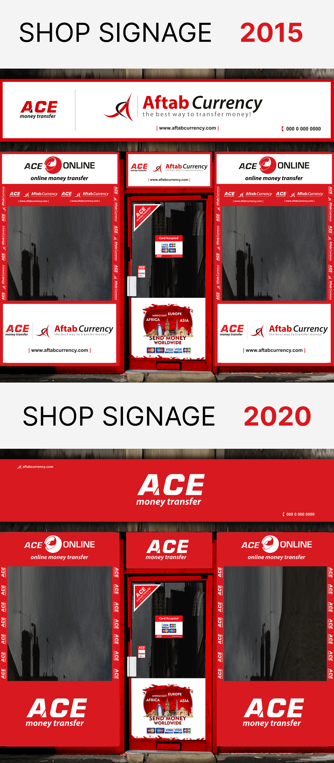Shop mockup for Aftab Currency Exchange - ACE Money Transfer in United Kingdom