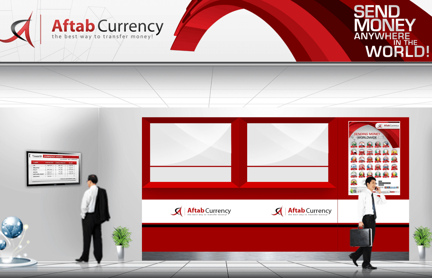 Shop mockup for Aftab Currency Exchange - ACE Money Transfer in United Kingdom